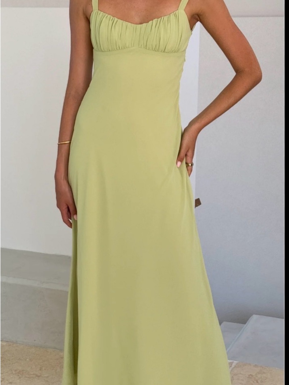Billy J Margie Midi Dress Lime Green